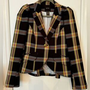 NWOT Smythe one button blazer Plaid Size 8